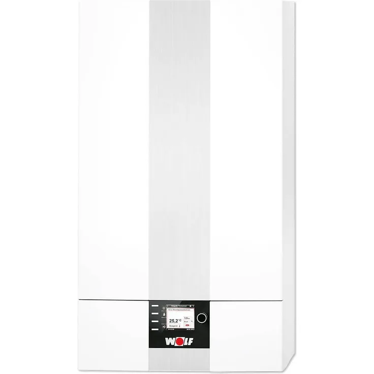 Wolf GmbH Heizgerät Wolf Gasbrennwert-Heiztherme CGB-2-14 ComfortLine, Modulierende Hocheffizienzpumpe, weiß
