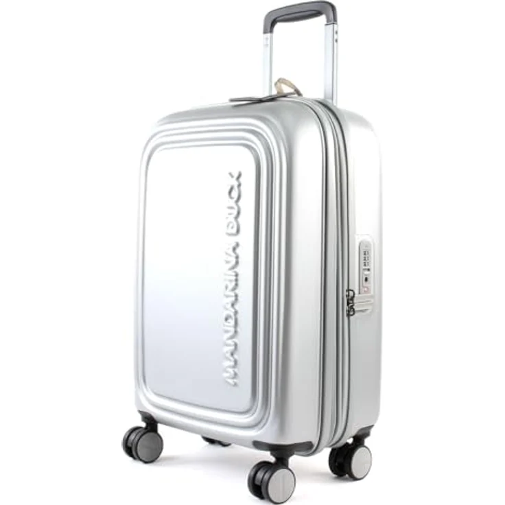 Mandarina Duck LOGODUCK + Trolley Cabin EXP Silver Hartschalen-Koffer, erweiterbar, TSA Zahlenschloss – Bild 1