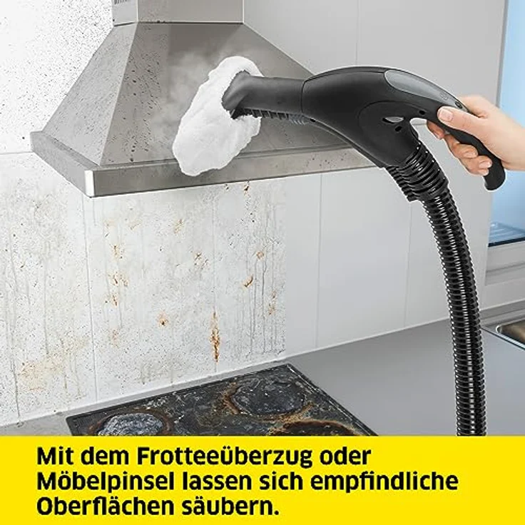 Kärcher Dampfsauger SV 7, Dampfdruck: 4 bar, Aufheizzeit: 5 min, Saug- und Dampfmengenregulierung, mehrstufiges Filtersystem, 2-Tank-System, mit Bodenreinigungsset, Polster- und Fugendüse, Möbelpinsel – Bild 5