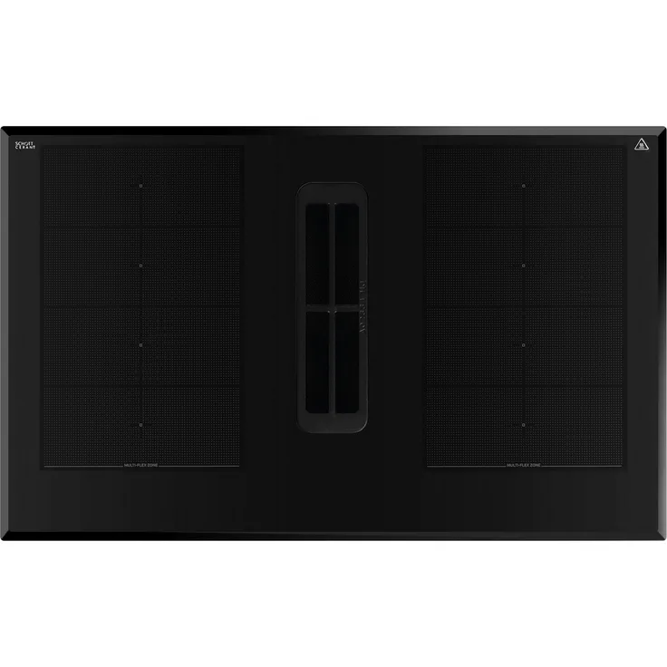 Hanseatic Kochfeld mit Dunstabzug HDI4B9074SB, Flex-Induktion, schwarz, 4 Kochzonen, Booster-Funktion, Brückenfunktion