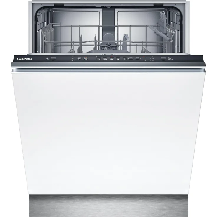 Constructa CB5VX01HTE, Voll integrierter Geschirrspüler, 60 cm, Schwarz, 12 Maßgedecke, 5 Programme, Energieeffizienzklasse E