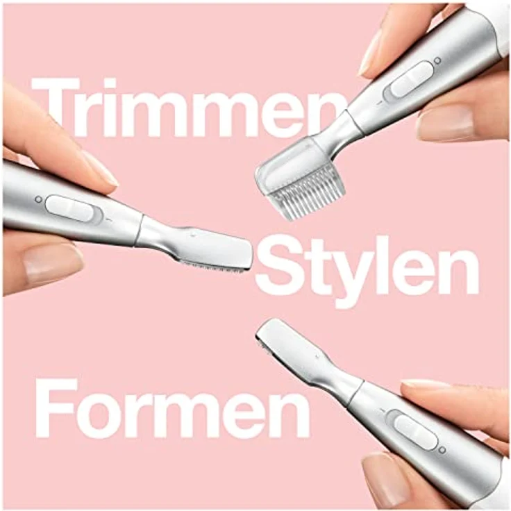 Braun Augenbrauen Trimmer Damen, Präzisionstrimmer für Trimmen / Stylen / Formen / Konturenanpassung, Haarentfernung Gesicht für Frauen, Augenbrauentrimmer, Reisen / unterwegs, Geschenk Frau, FG1106 – Bild 3