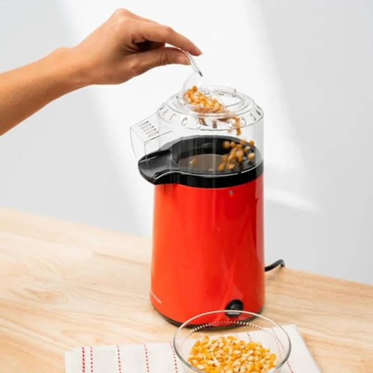 InnovaGoods Heißluft-Popcornmaschine Popmar, gesunde Zubereitung ohne Öl, kompakt und leicht, 1200 W mit Messlöffel und Sicherheitsthermostat – Bild 5
