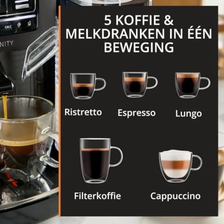 Krups Kaffeevollautomat EA402H Serenity Milk, 5 Getränke, Milk Maestro-Technologie, automatische Reinigung, 2 Tassen – Bild 4