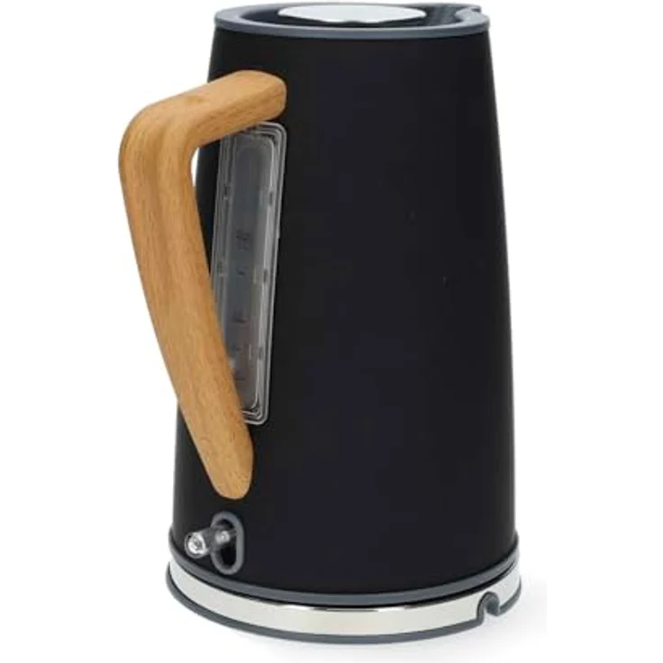 GASTRONOMA Wasserkocher 18130006, 2.7 l, 2200 W, Edelstahl mit Soft-Touch-Oberfläche und Holzoptik-Akzenten – Bild 4