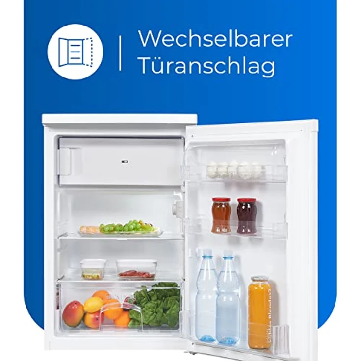Exquisit Kühlschrank KS516-4-E-040E weiss | Kühlschrank mit Gefrierfach freistehend 109 L Volumen | Gemüsefach | Freistehender Kühlschrank mit Gefrierfach – Bild 4