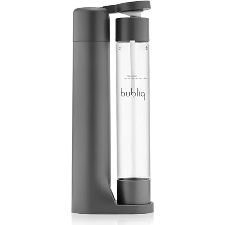 bubliq Wassersprudler, Matt grau, mit 1 l Flasche, minimalistisches Design, sparkle anything – Bild 2