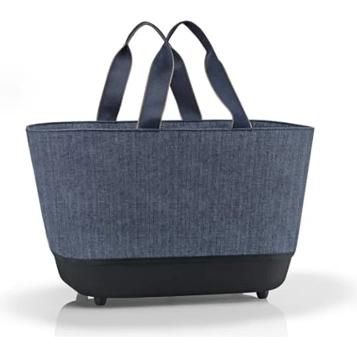 reisenthel, Einkaufshilfe, Tasche Shoppingbasket Herringbone Dark Blue, Blau, Schwarz – Bild 2