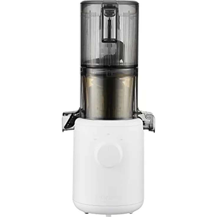 HUROM | Slow Juicer | Entsafter Gemüse und Obst | H310A | Elektrische Kaltpresse | Ruhiger Motor | Leicht zu Reinigen | 220ml | 100 Watt | BPA Frei |Schlankes Design | Weiß – Bild 1