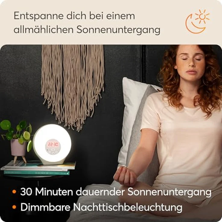 Lumie Sunrise Alarm, Wecker mit Sonnenaufgangs- und Sonnenuntergangseffekt, Klang- und Stimmungslicht, langlebig und einfach zu bedienen – Bild 5