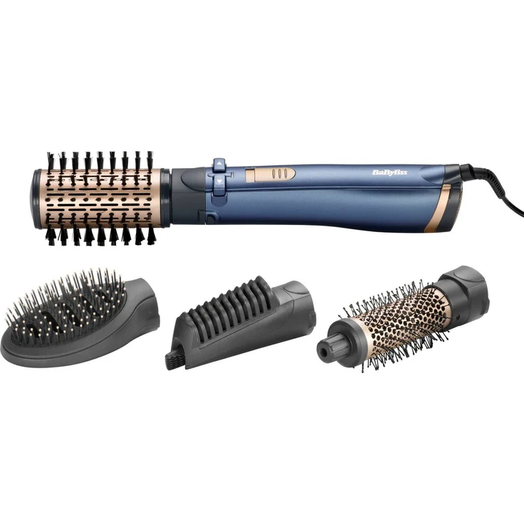 BaByliss Warmluftbürste Style Pro 1000, 1000 W, mit Glättaufsatz und Rundbürste, Midnight Teal mit goldenen Akzenten - Preisvergleich – Bild 1
