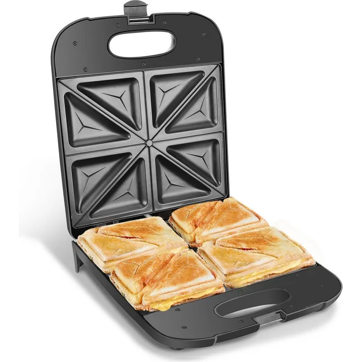Aigostar Sandwichmaker XXL, 1400W, Automatische Temperaturregelung, Antihaftbeschichtung, Vertikale Lagerung, BPA-frei