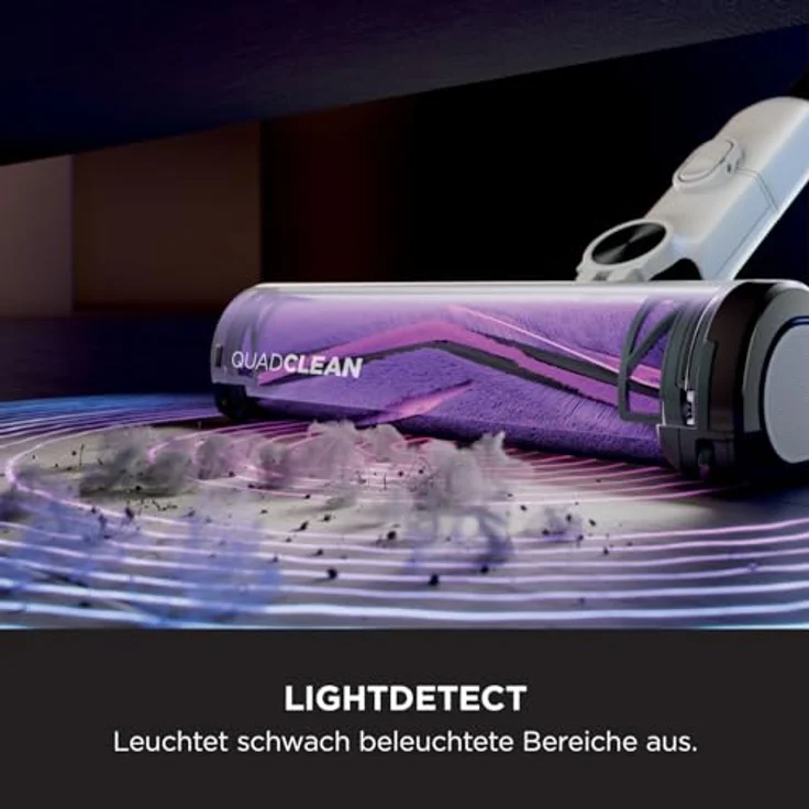 Shark Detect Pro Kabelloser Staubsauger mit FloorDetect, Anti-Hair-Wrap-Technologie, 60 Min Laufzeit, Staubsauger kabellos mit Fugendüse, starke Saugleistung, Weiß/Grau IW1611EU – Bild 5