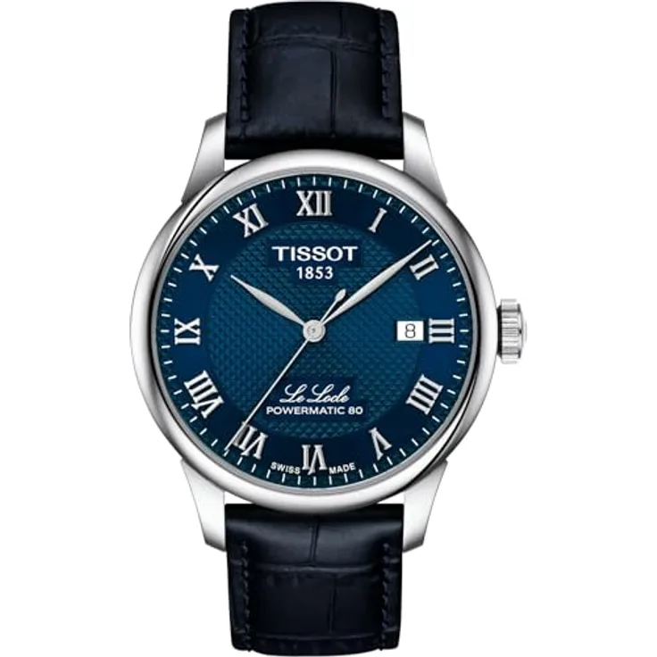 Tissot Le Locle Powermatic 80, Automatikuhr Herren, 39 mm, Edelstahl, blau, Saphirglas, 80 Std. Gangreserve, Waterresistant 3 ATM