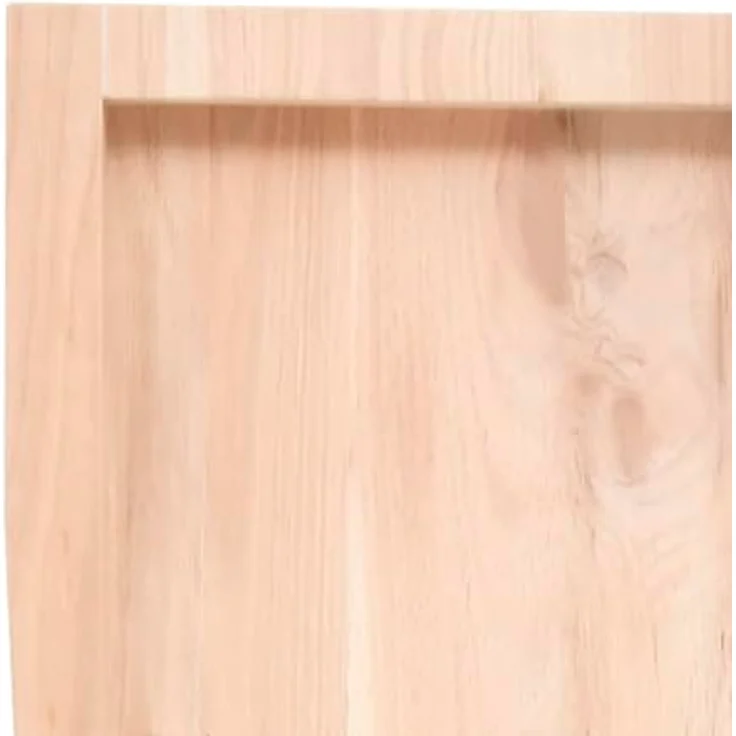"vidaXL Schneidebrett Waschtischplatte 40x40x(2-4) cm Massivholz Unbehandelt, Oak Wood, Handgefertigt mit Naturkante und Max. Belastbarkeit 20 kg" – Bild 6