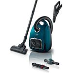 BOSCH Bodenstaubsauger Bosch Staubsauger BOSCH BGL6FAM1, Trockener Staubsaugerbeutel, Teleskopisch, Blau