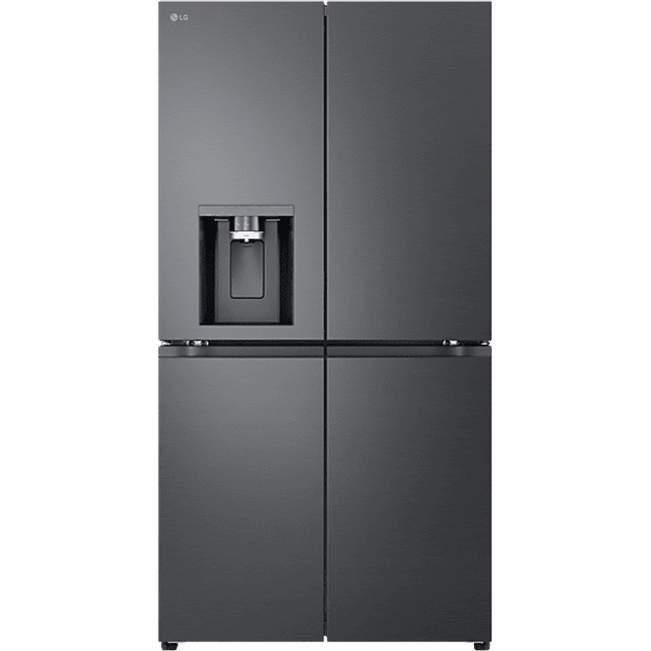 LG GMF961EV6C Multi-Door Kühl-Gefrierkombination, 645 l, Essence Black Steel, Smart Inverter Compressor®, Total No Frost System, AI Smart Learner, DoorCooling+®