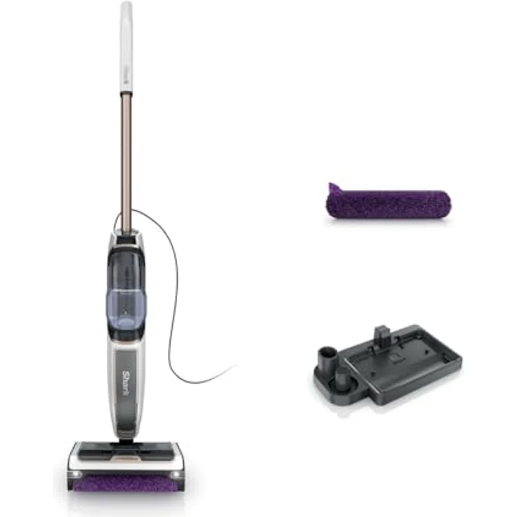 Shark SteamPickUp 3-in-1-Dampfreiniger, chemiefrei, reinigt nassen & trockenen Schmutz, 420ml Fassungsvermögen, Extra-Bürstenrolle, Weiß – Bild 1