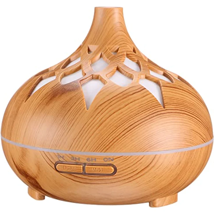 Sixtol Aroma Diffusor Palm helles Holz 500ml, Design Luftbefeuchter – Bild 2