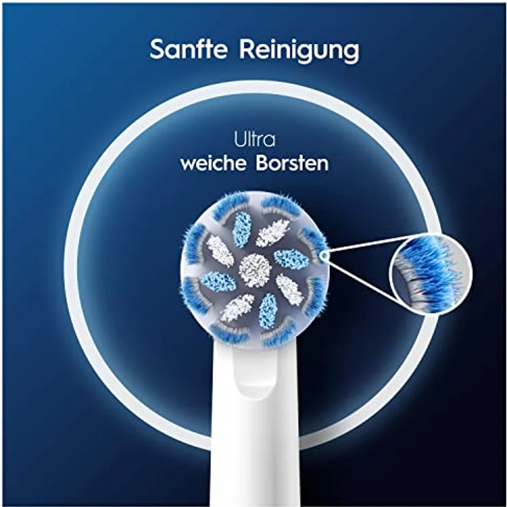 Oral-B Pro Sensitive Clean Aufsteckbürsten für elektrische Zahnbürste, 6 Stück, sanfte Zahnreinigung, innovative X-förmige Borsten, Original Oral-B Zahnbürstenaufsatz, Made in Germany – Bild 5