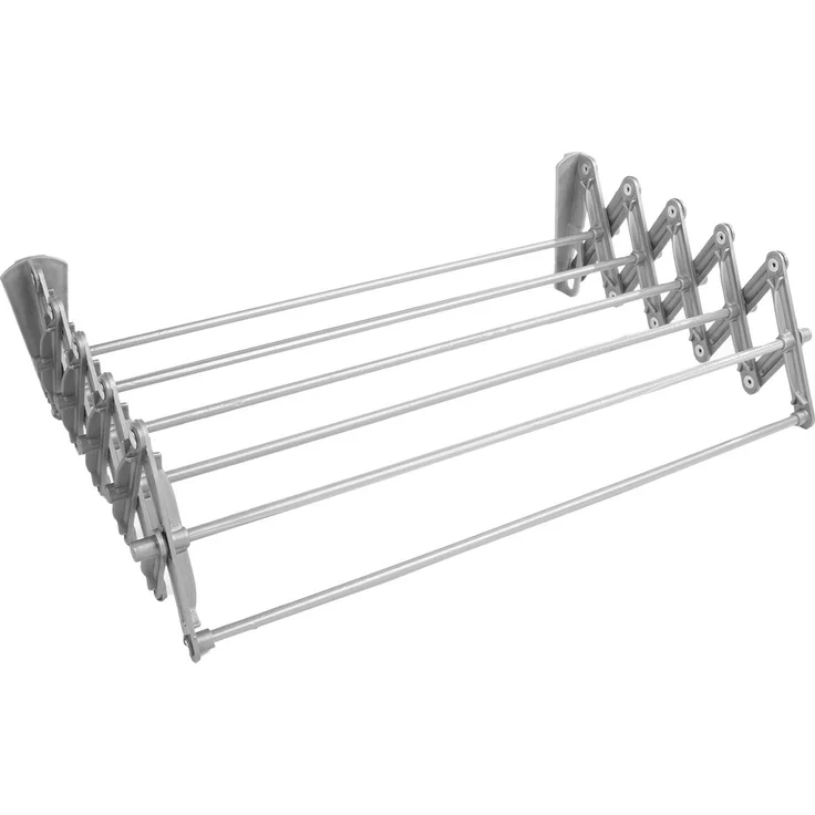 ABJ Wandwäschetrockner, Wandmontierter Wäschetrockner silbern, faltbar, korrosionsbeständig – Bild 1