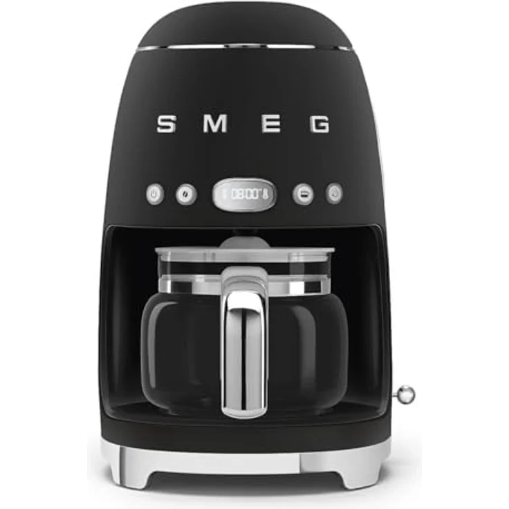 Smeg Filterkaffeemaschine, Anni 50, Schwarz matt, mit AROMA-Funktion, KEEP WARM und AUTOSTART – Bild 1