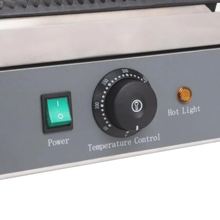 GastroHero Kontaktgrill Elektro-Kontaktgrill ECO 1,8 kW, gerillt, 1800 W, Edelstahl, Temperaturregelung von 50-300°C – Bild 6