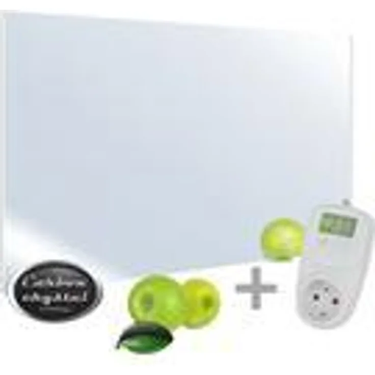 UMBRAREL® H450 Spiegel-Infrarotheizung 450W, Carbon-Crystal-Technologie, flache Wandheizung mit Thermostat TH10, modernes Spiegelglasdesign
