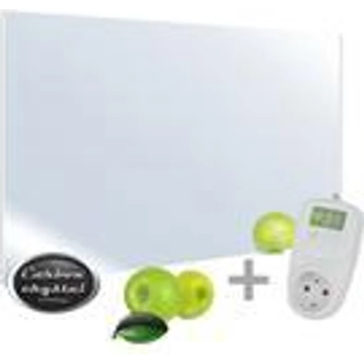 UMBRAREL® H450 Spiegel-Infrarotheizung 450W, Carbon-Crystal-Technologie, flache Wandheizung mit Thermostat TH10, modernes Spiegelglasdesign