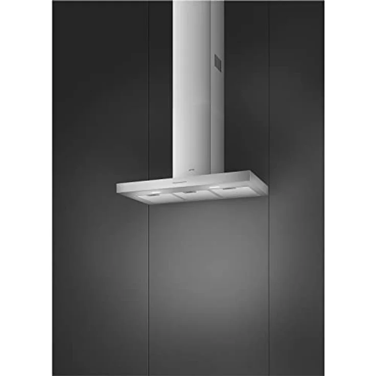 Smeg KBT900 Wandhaube 90 cm Flache T-Form Dunstabzugshaube Edelstahl – Bild 2