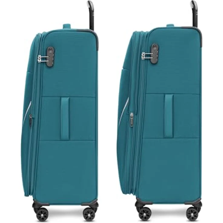 Stratic Weichgepäck-Trolley taska, 4 Rollen, Polyester, mit Zahlenschloss und Dehnfalte, schwarz – Bild 3