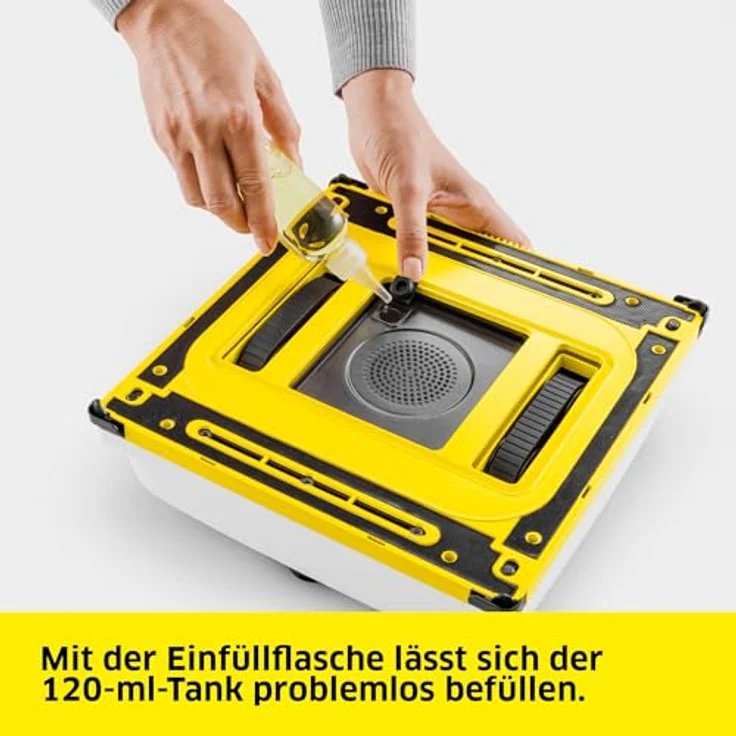 KÄRCHER Fensterputzroboter RCW 4, Vakuumtechnologie mit 4 Sensoren, inkl. Fensterreinigungsmittel RM 503, Fernbedienung, Not-Akku und Sicherungsseil – Bild 7