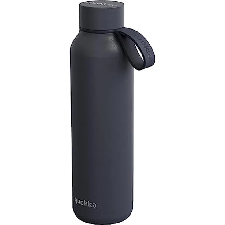 Quokka Solid mit Silikon-Aufhänger - Tbc 630 ML | Wasserflaschen aus Edelstahl BPA-frei |Doppelwandige Thermoflasche - hält Kälte und Wärme für Kinder und Erwachsene