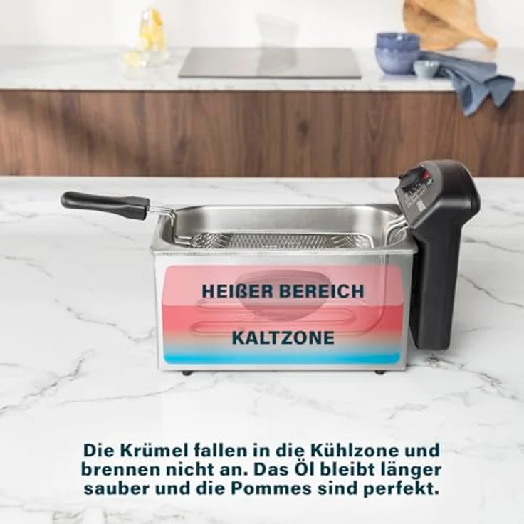 Princess 182626 Edelstahl Fritteuse - 3 Liter 2000 Watt mit Ölfilter und Kaltzonenfunktion – Bild 9