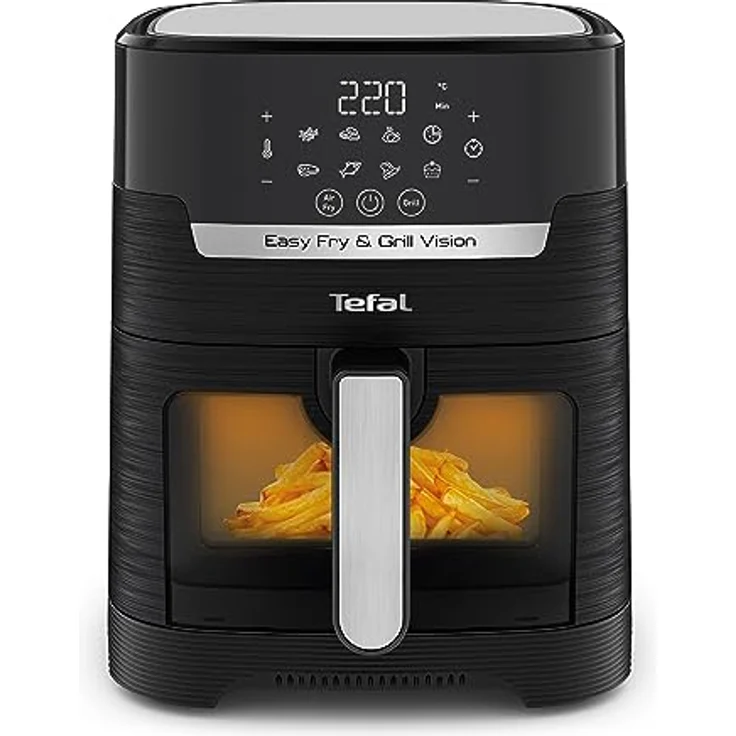 Tefal EY5068 Easy Fry & Grill Vision Heißluftfritteuse | 4,2 L Kapazität | 2-in-1 Technologie | Sichtfenster | Extra Crisp-Technologie | Touchscreen | Schwarz – Bild 3