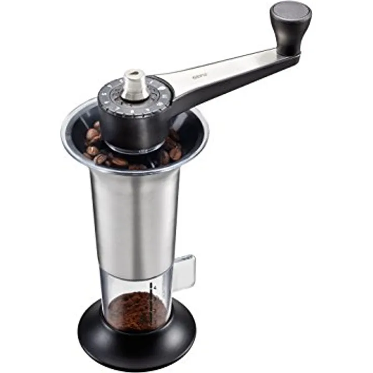 GEFU 16330 Kaffeemühle Lorenzo - Edelstahl, 11 Mahlstufen, für Espresso, Filterkaffee und French Press Kaffee, silber - Preisvergleich