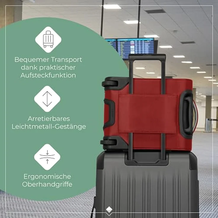 Travelite Jetpack Handgepäck Koffer mit 2 Rollen, 40x30x25 cm, 25 l, 1,8 kg, integriertes Zahlenschloss, rot – Bild 5