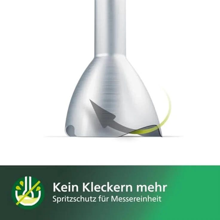 Philips ProMix Stabmixer HR2534-00 (650 W, Spritzschutz, inkl. Messbecher) weiß, Metall – Bild 4