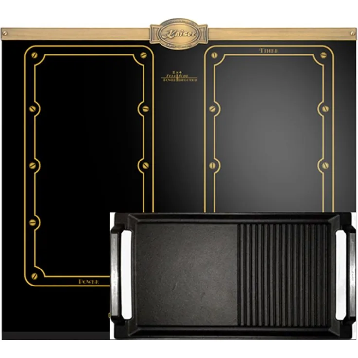 Kaiser KCT 6192 FI Em+Grillplatte Induktionskochfeld, 60 cm FREE ZONE mit 2 FLEX Induktions-Zonen, Schwarz/Edelstahl