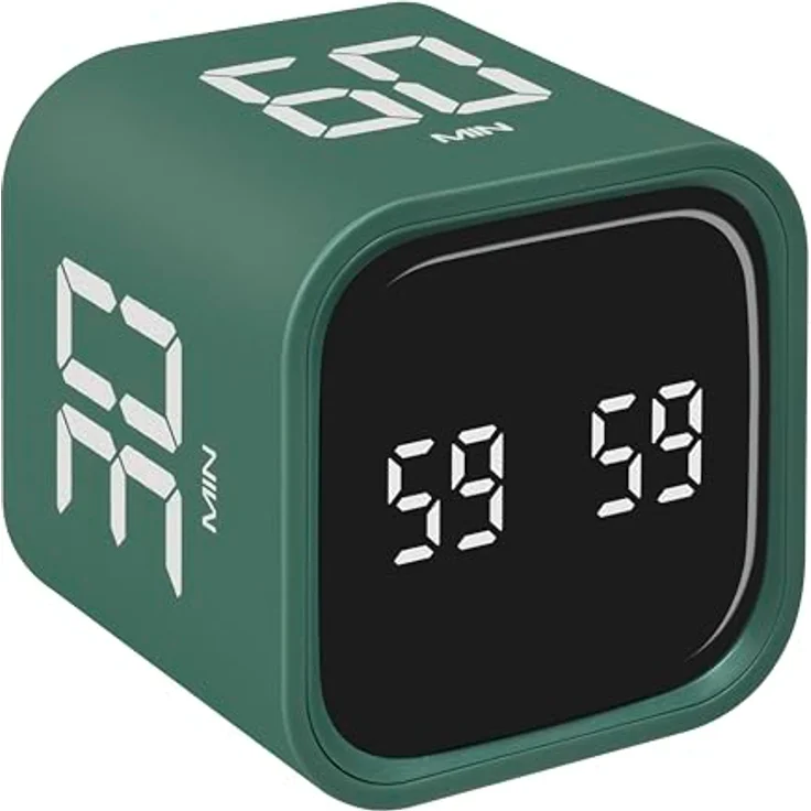 TFA Dostmann Eieruhr Stoppuhr Würfel Timer Mini Cube, 38.2061, mit 4 voreingestellten Ablaufzeiten und individuell einstellbarer Zeit bis 99 Min. 59 Sek. – Bild 6