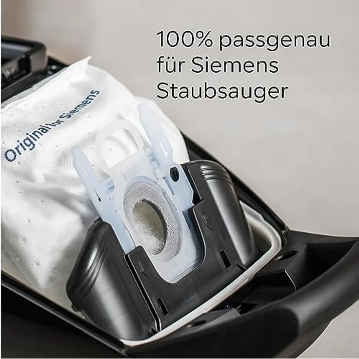 Siemens 576863 Staubsaugerbeutel, Hygieneverschluss für 99,9% Feinstaubfilterung, hohe Staubaufnahmekapazität – Bild 2