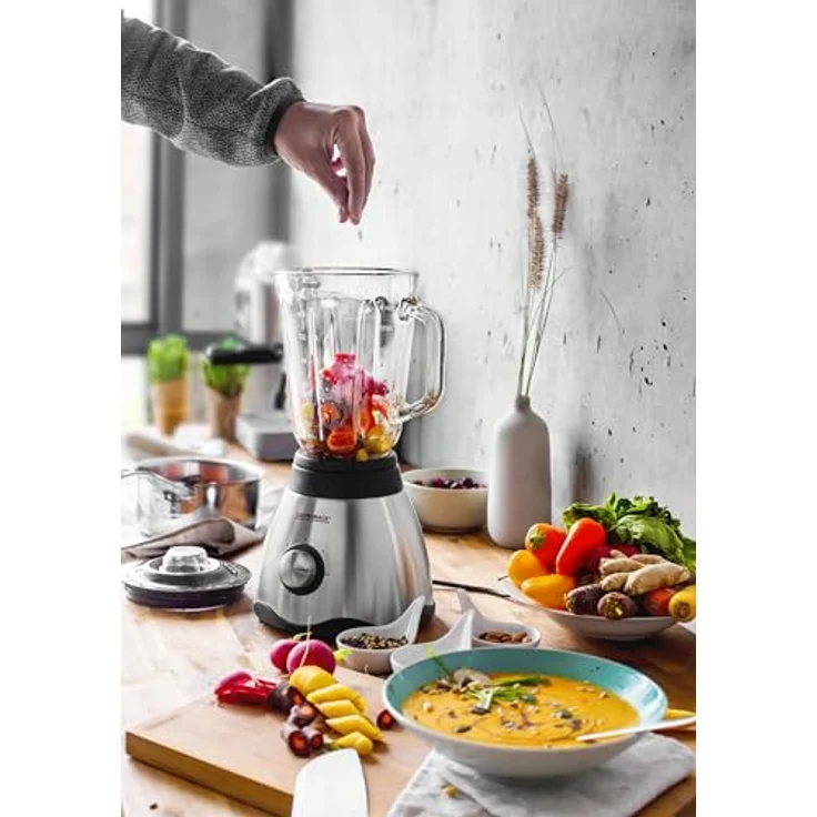 Gastroback 40999 Vital Mixer, Standmixer, Smoothiemaker, gebürstetes Edelstahlgehäuse, 1.5 L, 18-8, Schwarz, Edelstahl – Bild 5