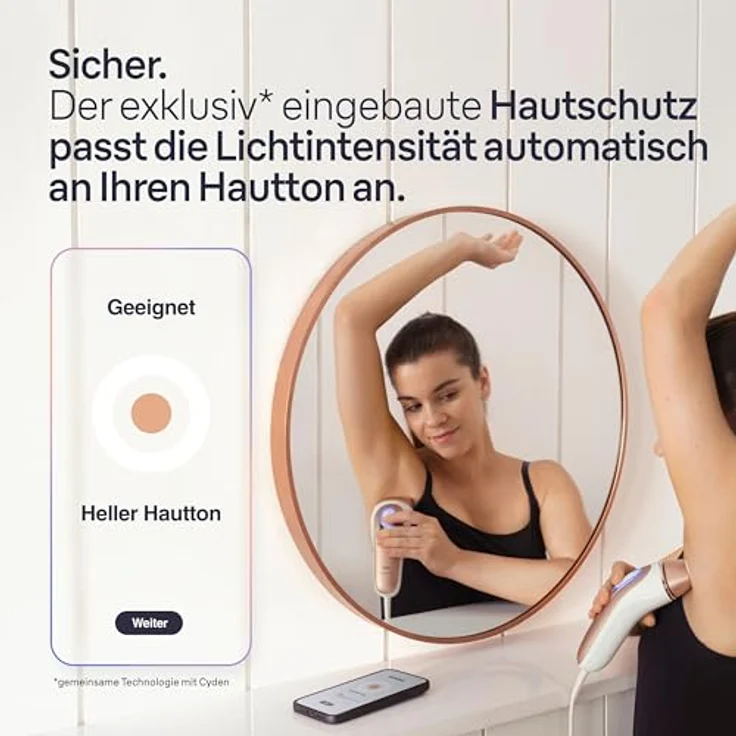 Braun Smart IPL Skin i·expert, Haarentfernung für zu Hause, Gratis App, Aufbewahrungstasche, Venus Rasierer, 4 Aufsätze, PL7387 – Bild 5