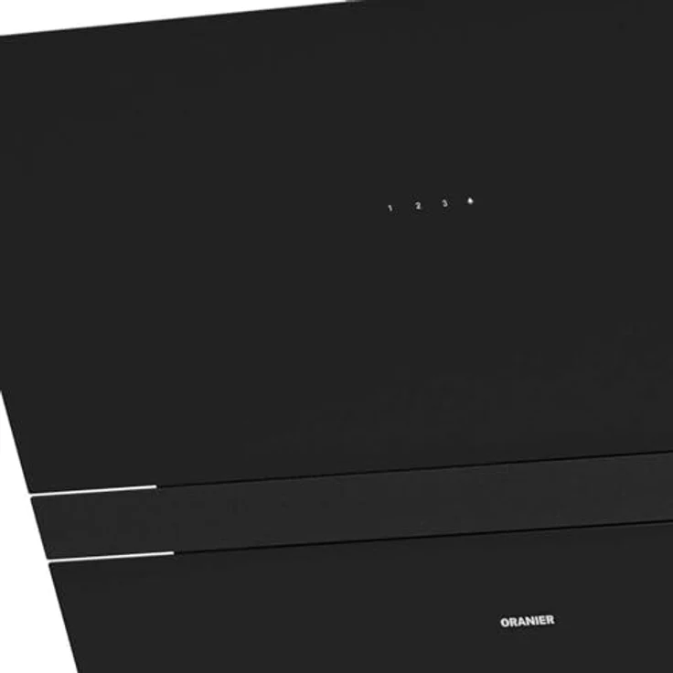 Oranier ALIS75S2, Kopffrei-Wandhaube 75 cm, schwarze Dunstabzugshaube mit LED-Beleuchtung, 3 Leistungsstufen, Touch-Control – Bild 5