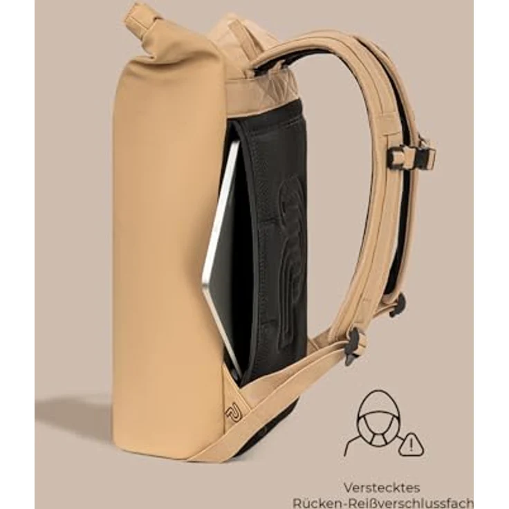 Pactastic Urban Collection Rucksack 45 cm Laptopfach beige – Bild 4