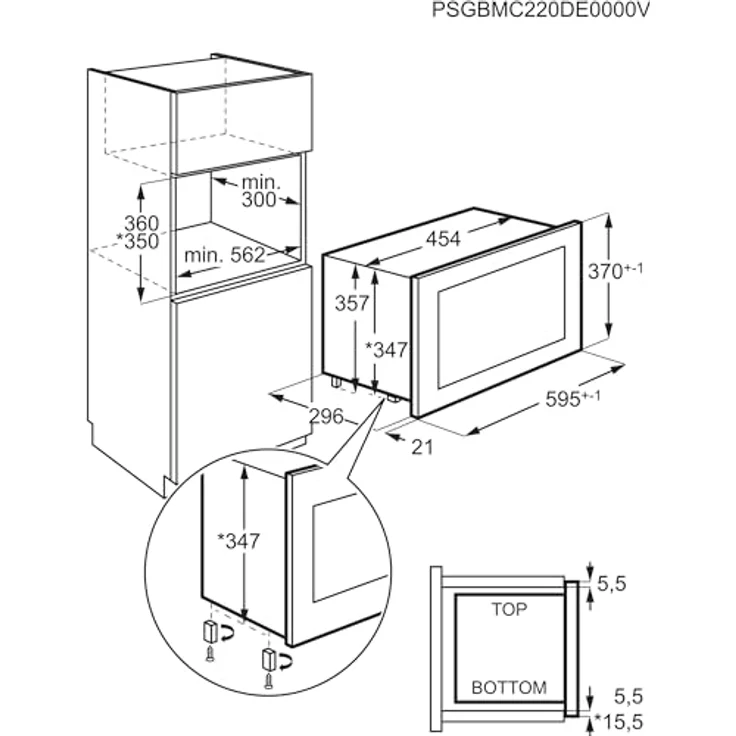 AEG TB6SM171DB Einbau Mikrowelle schwarz, 17 Liter, Touch-Bedienung mit SteamSet, Push-to-Open-Türsystem – Bild 18
