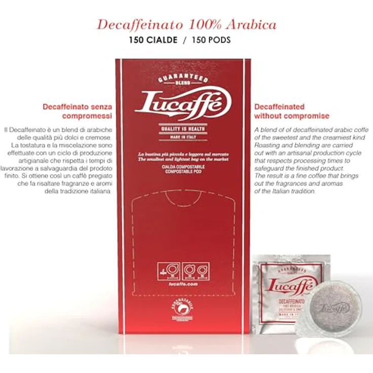 Lucaffe Decaffeinato Pads - 150 Stück  – Bild 3