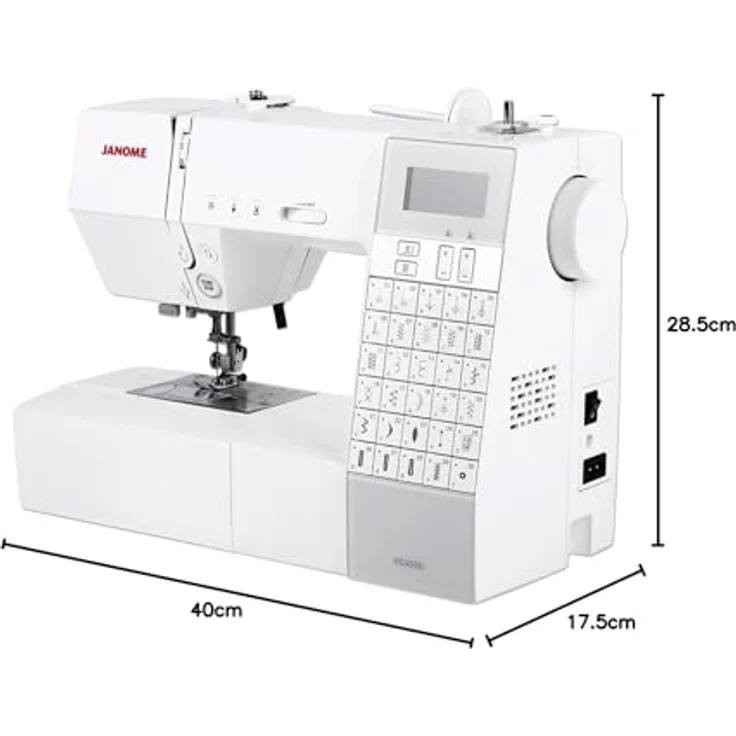 Janome DC 6030  30 Nähprogramme Display Nadeleinfädler Filzmaschine, weiß – Bild 7