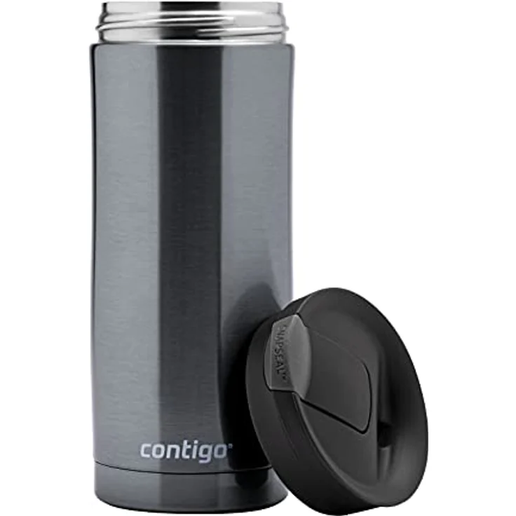 Contigo Thermobecher Huron Snapseal, Edelstahl Isolierbecher, Kaffebecher to go, auslaufsicher, spülmaschinenfester Deckel BPA-frei, 470 ml – Bild 9
