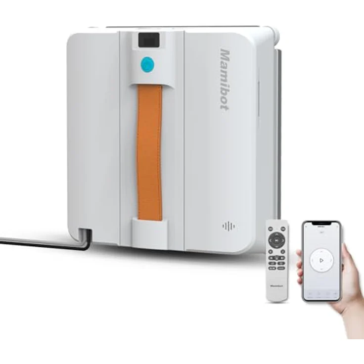 Mamibot W120-DP Fensterputzroboter, Sprühfunktion, intelligente Pfadplanung, doppelter Kreuz-Wasserstrahl, Fern- und App-Steuerung, blau – Bild 1